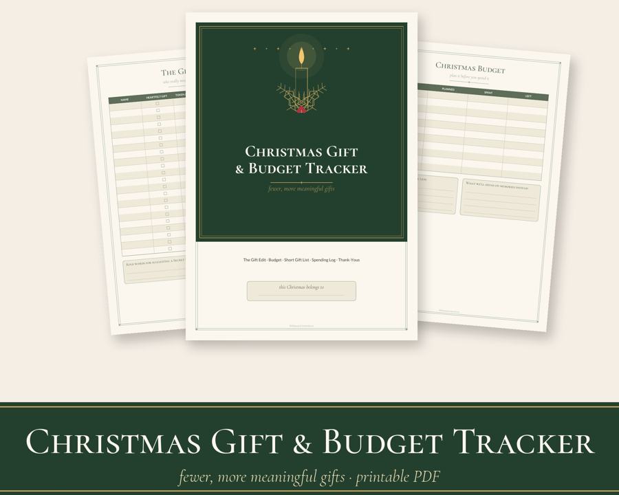 Christmas Gift & Budget Tracker printable preview