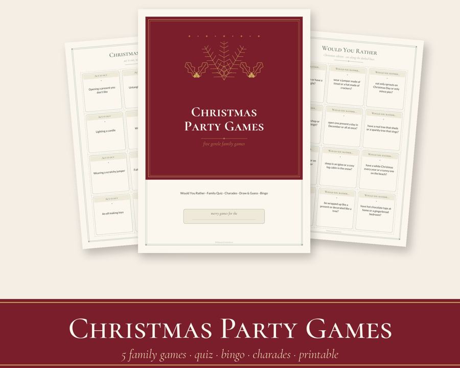 Christmas Party Games printable preview