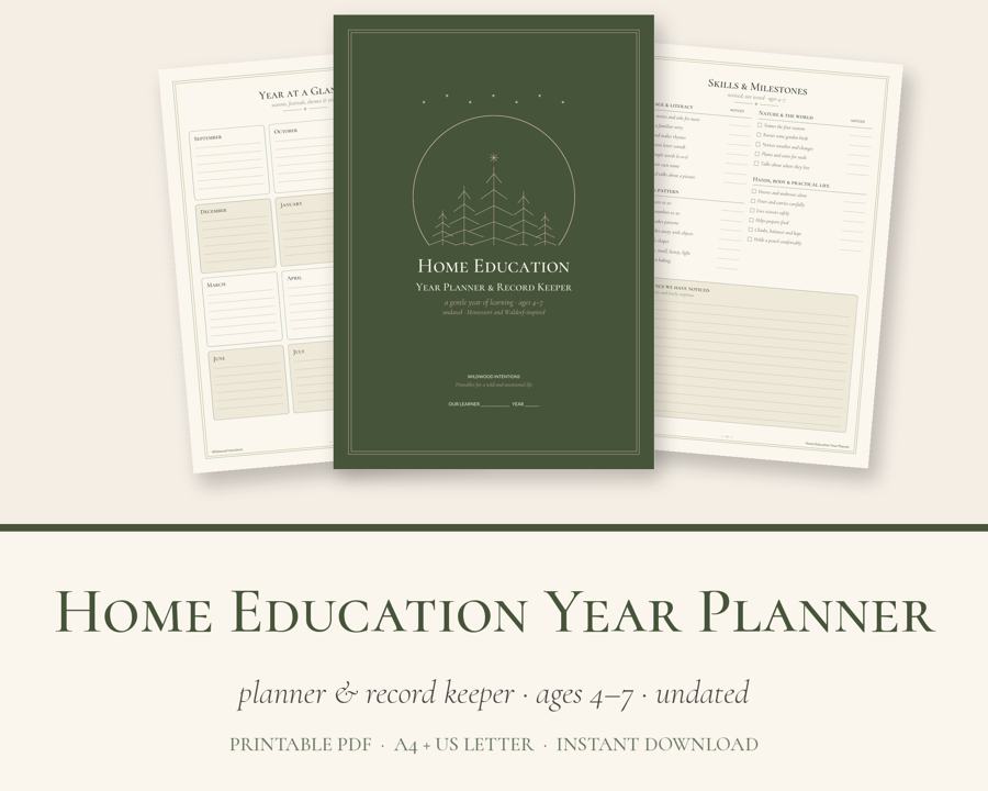 Home Education Year Planner & Record Keeper printable preview
