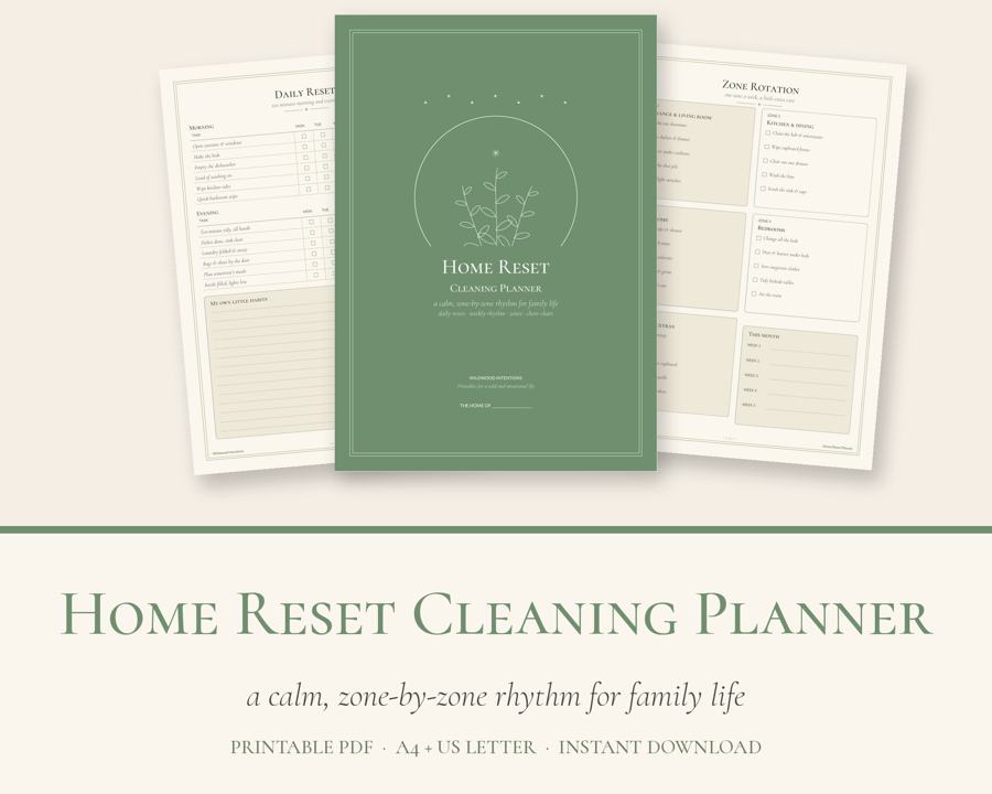 Home Reset Cleaning Planner printable preview