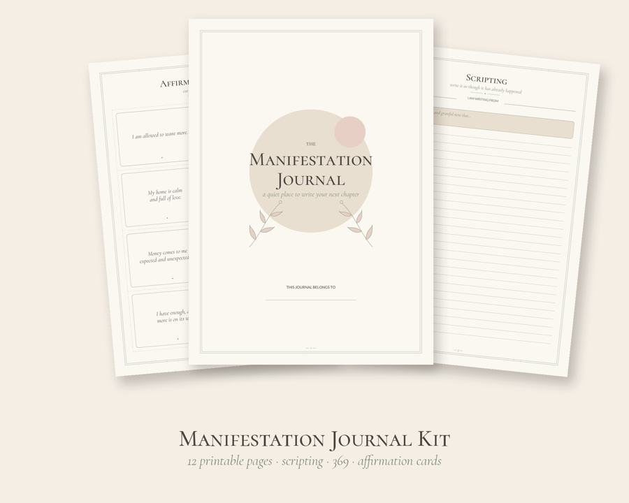 Manifestation Journal Kit printable preview